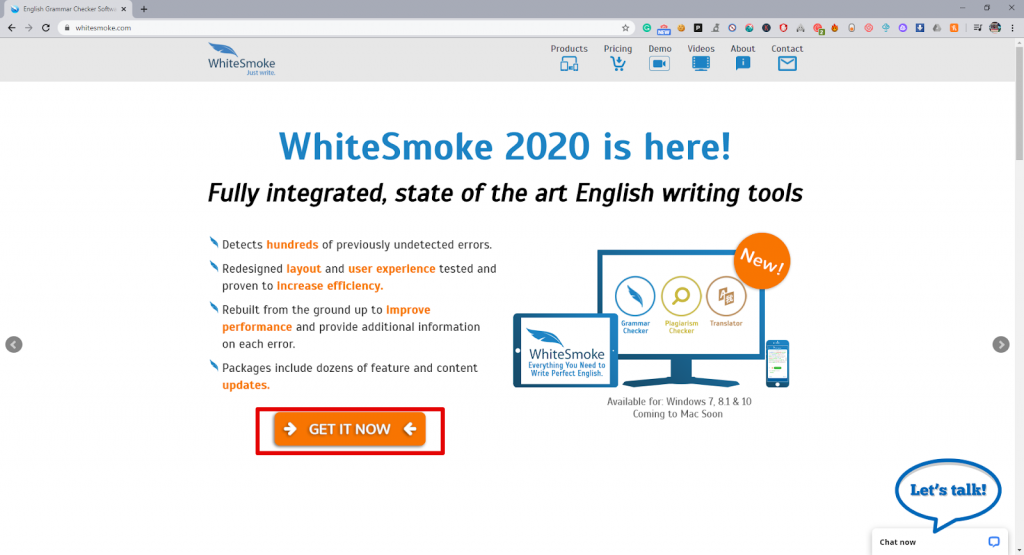 whitesmoke chrome extension